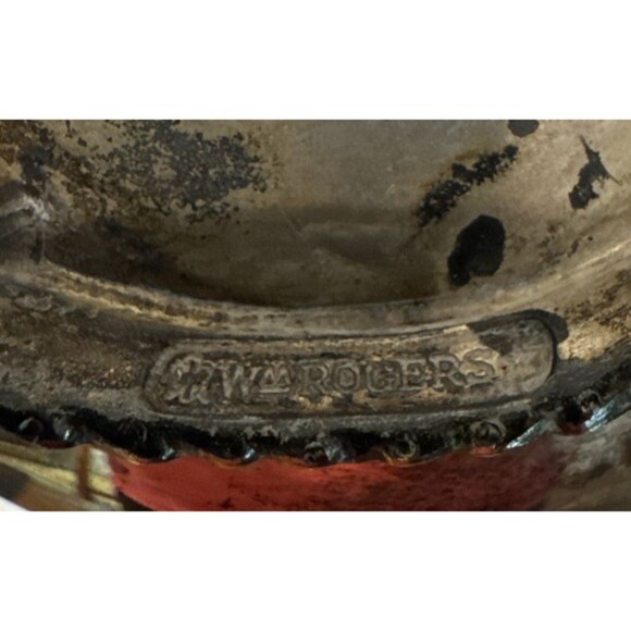 Vintage WM Roger’s 817 Silver plated Footed Water Pitcher W/ Ice Guard Great - Picture 7 of 8